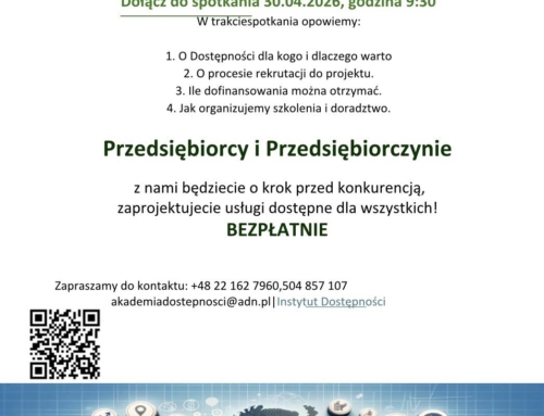 Spotkanie informacyjne Instytutu Dostępności